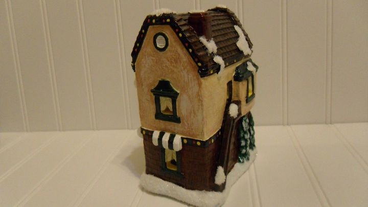 lighted christmas village house