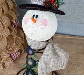 s 30 different ways to diy an adorable snowman this winter, Use an old bed spring for the snowman s body