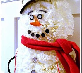 s 30 different ways to diy an adorable snowman this winter, Staple coffee filters together