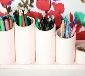s the newest diy space saving storage ideas to keep your home organized, PVC Pipe Pen Organizer