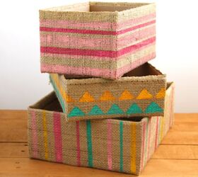 s the newest diy space saving storage ideas to keep your home organized, Storage Boxes Upcycled From Cardboard Boxes