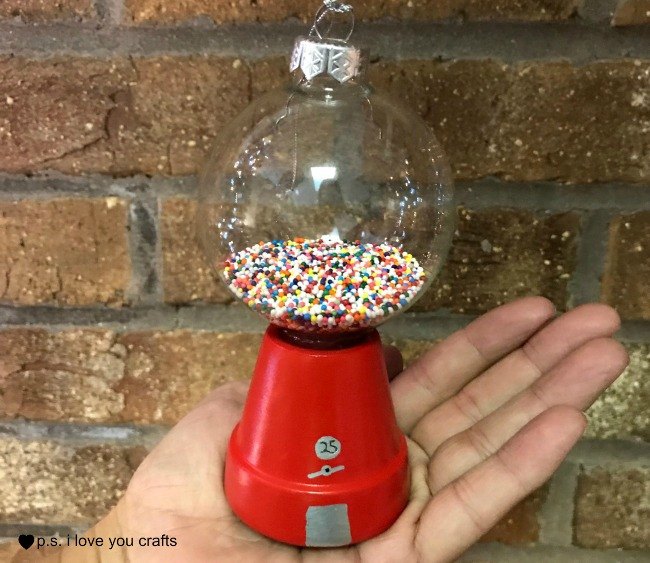 easy gumball machine christmas ornament for kids