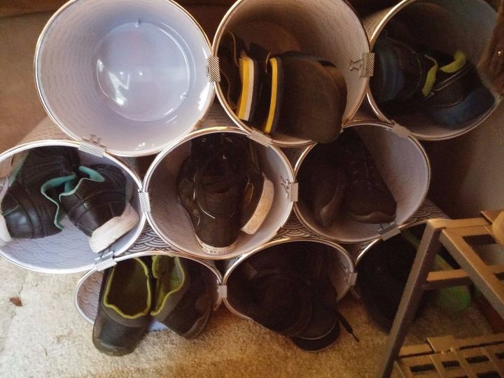 s the newest diy space saving storage ideas to keep your home organized, Clever Shoe Storage