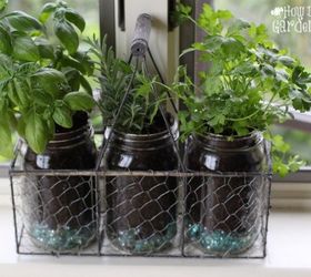 s the 25 most viewed mason jar projects on hometalk in 2017, Simple Mason Jar Herb Garden