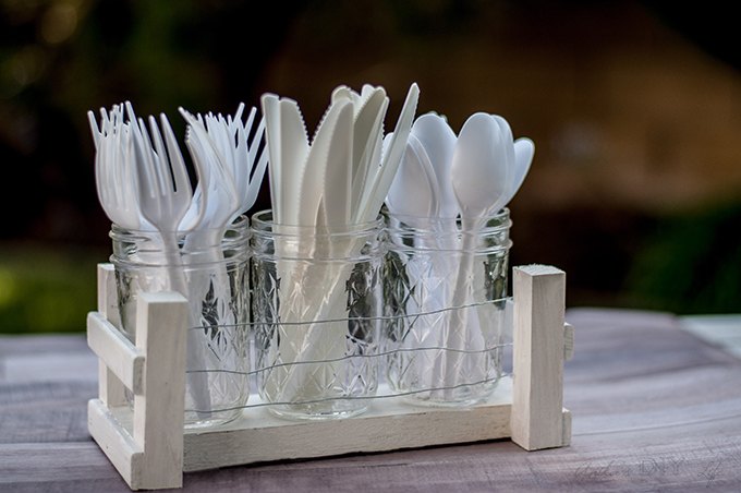 s the 25 most viewed mason jar projects on hometalk in 2017, Easy Organizer With Mason Jars and Scrap Wood