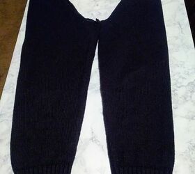 recycling a designer sweater, Leg Warmers from the Polo Sweater