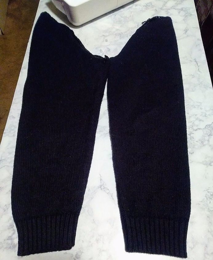 recycling a designer sweater, Leg Warmers from the Polo Sweater