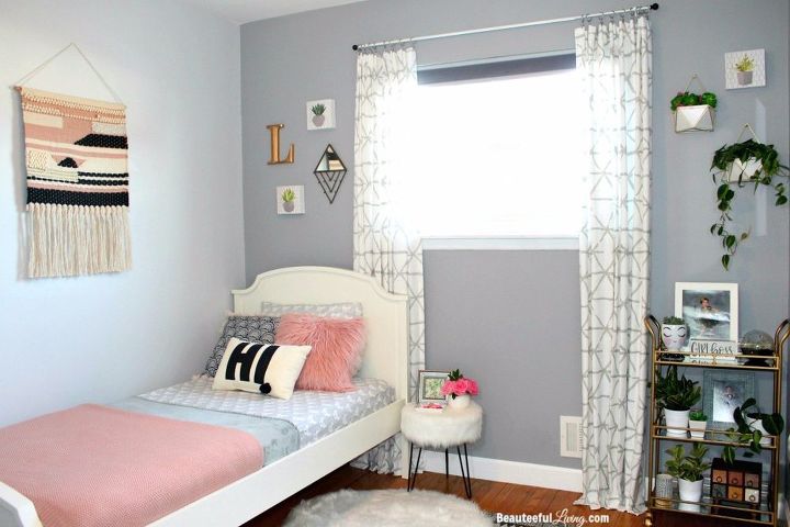 tiny bedroom makeover blank slate to hipster chic