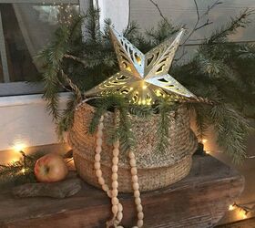 natural scandi style christmas front porch