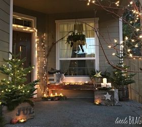 natural scandi style christmas front porch