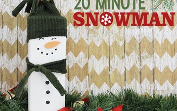  Boneco de neve de madeira fácil de fazer em 20 minutos