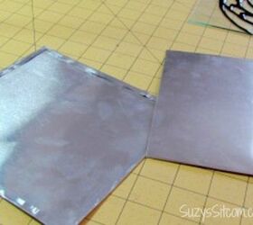 faux tin tiles made with aluminum cookie sheets