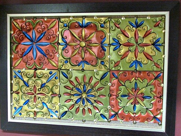 azulejos de hojalata de imitacin hechos con hojas de galleta de aluminio