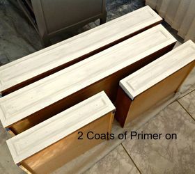 how to use silver wax on painted furniture, 2 coats of Chalk White Applied