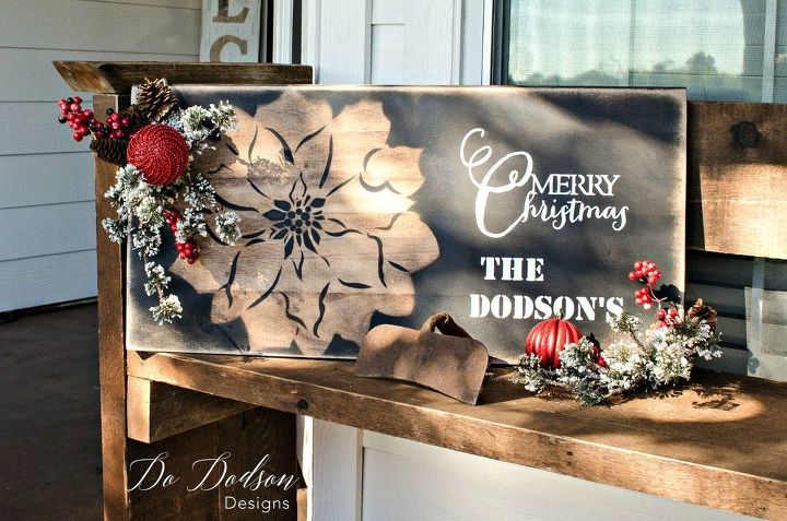 country craft christmas stencil hack