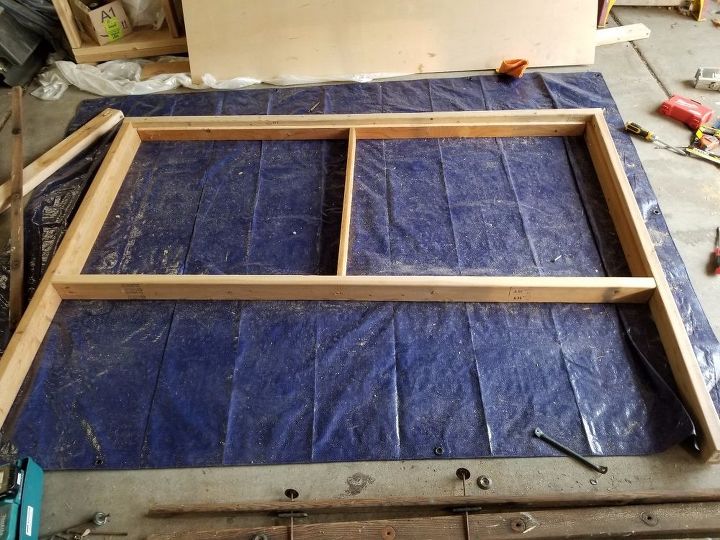 headboard made from recycled wood ladder