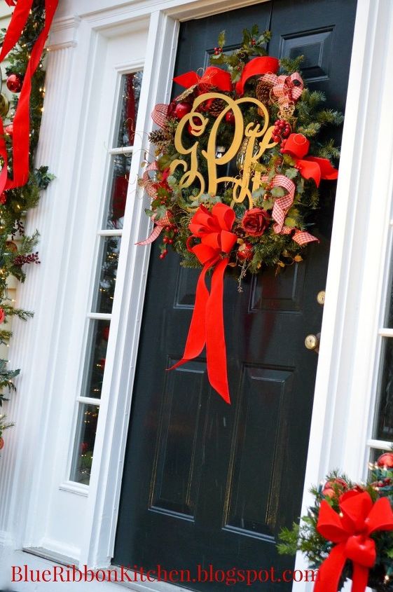 una bienvenida navidea decoracin navidea para la puerta principal