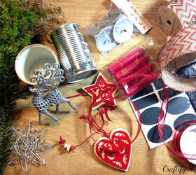 upcycled advent wreath from recycled tin cans