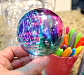 diy sharpie marbled ornaments