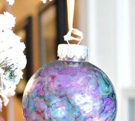 diy sharpie marbled ornaments