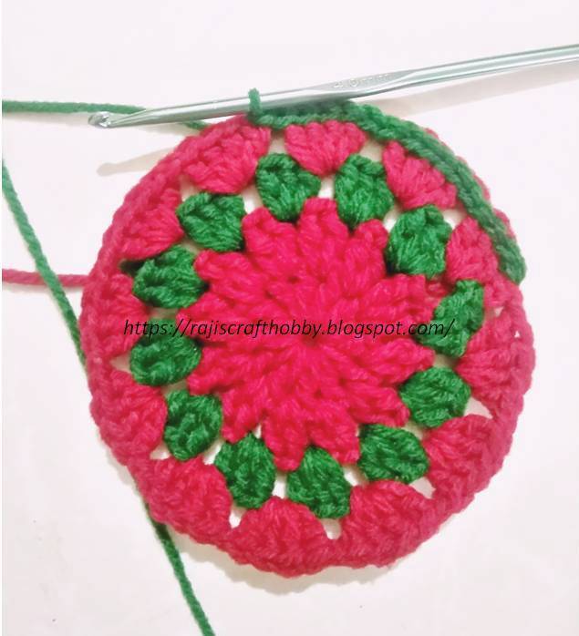 christmas themed crochet coaster