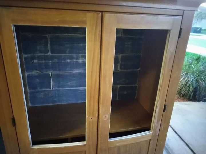 from old tv cabinet to rustic chic
