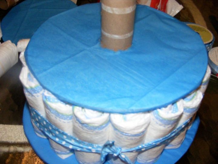 2 tier diaper cake easy as pie