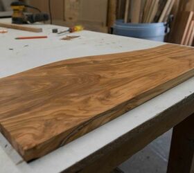 wine stained live edge serving board