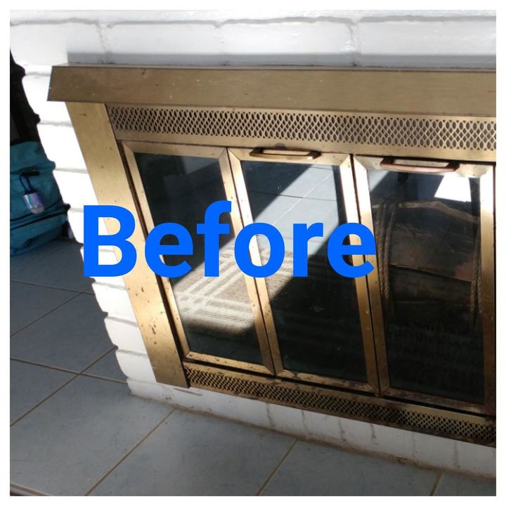 fireplace door update