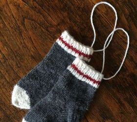 mini adornos para el rbol de calcetines para la primera navidad del beb, Ate los lazos