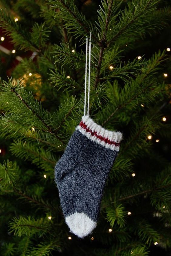 mini stocking tree ornaments for baby s first christmas, Finished Stocking Tree Ornaments