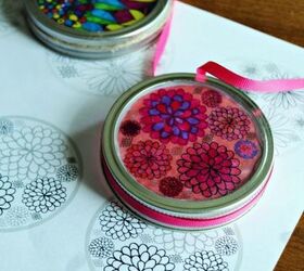 mason jar lid suncatchers cute diy gifts kids can make