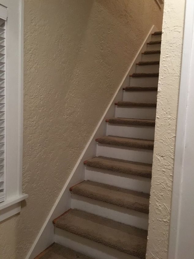 how to add a handrail to a narrow staircase