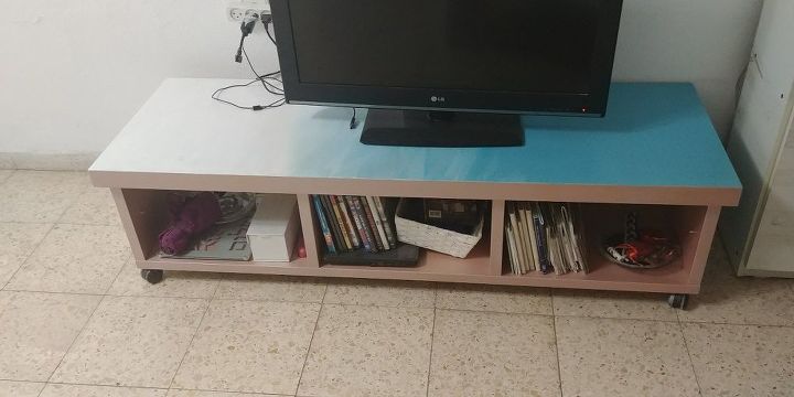 ombre tv stand makeover