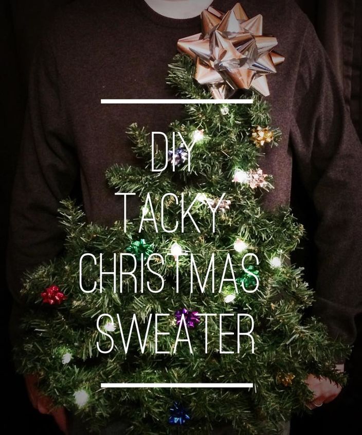 diy tacky christmas sweater suter navideo pegajoso