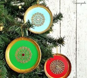 diy vintage florentine coaster ornaments