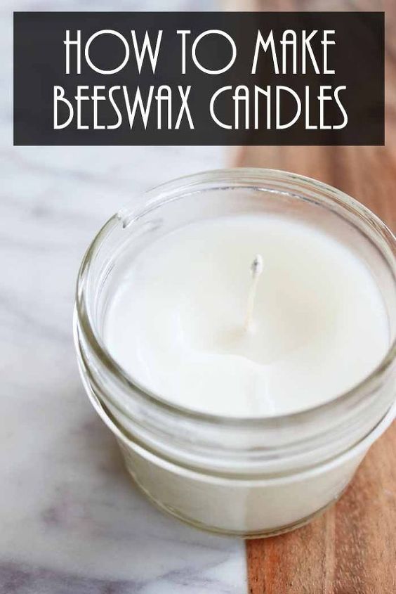 how to make beeswax candles in a jar