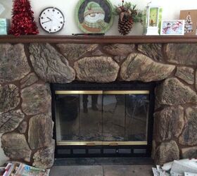 q i have a dark faux stone fireplace how can i make it brighter in grey