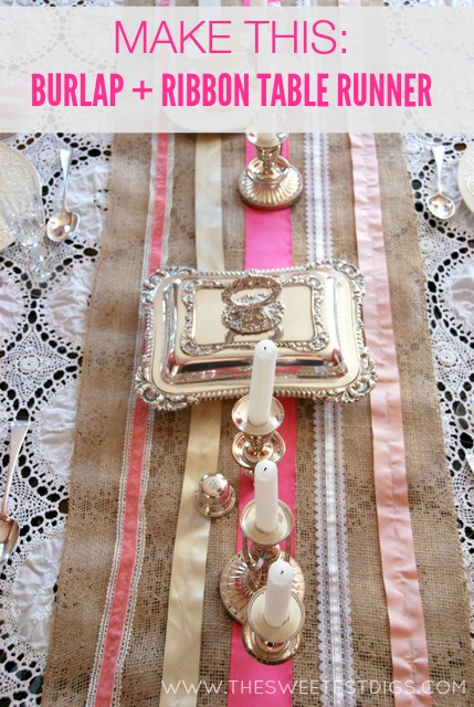 s use ribbon to decorate for christmas with these last minute ideas, Ribbon Table Runner