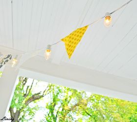 15 unexpected ways use christmas lights in your home, Make a festive banner for your porch