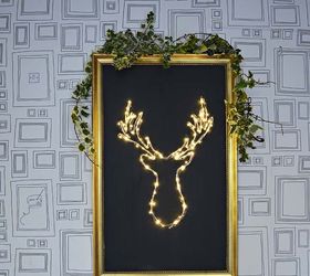 15 unexpected ways use christmas lights in your home, Create an illuminated deer decor