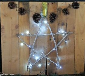 15 unexpected ways use christmas lights in your home, Make a simple lighted star