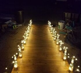 15 unexpected ways use christmas lights in your home, Turn them into pretty pathway lights