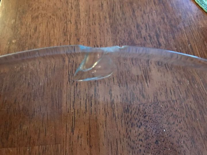 how can i smooth the chipped edge of a lead crystal platter
