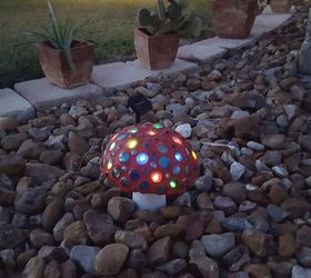 how to use dollar store bowls to make mushroom solar lights