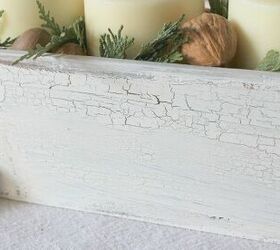 a simple winter centerpiece a chippy rustic box