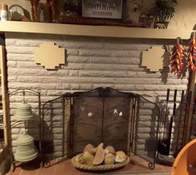 how to re face a 1950 s brick fireplace with stone from start to finis