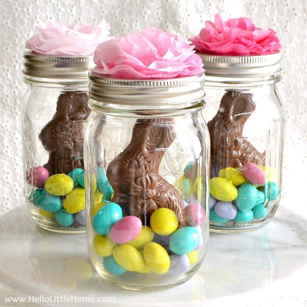 s the 25 most viewed mason jar projects on hometalk in 2017, Mason Jar Easter Baskets