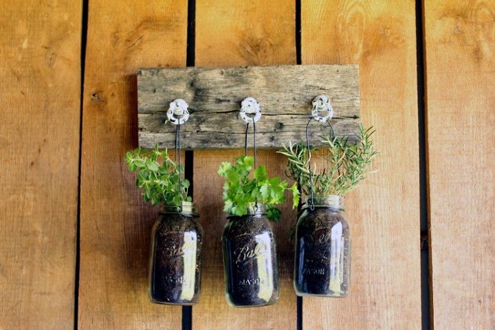 s the 25 most viewed mason jar projects on hometalk in 2017, Hanging Mason Jar Herb Planter