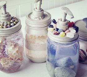 s the 25 most viewed mason jar projects on hometalk in 2017, Decorated Mason Jar Soap Dispensers
